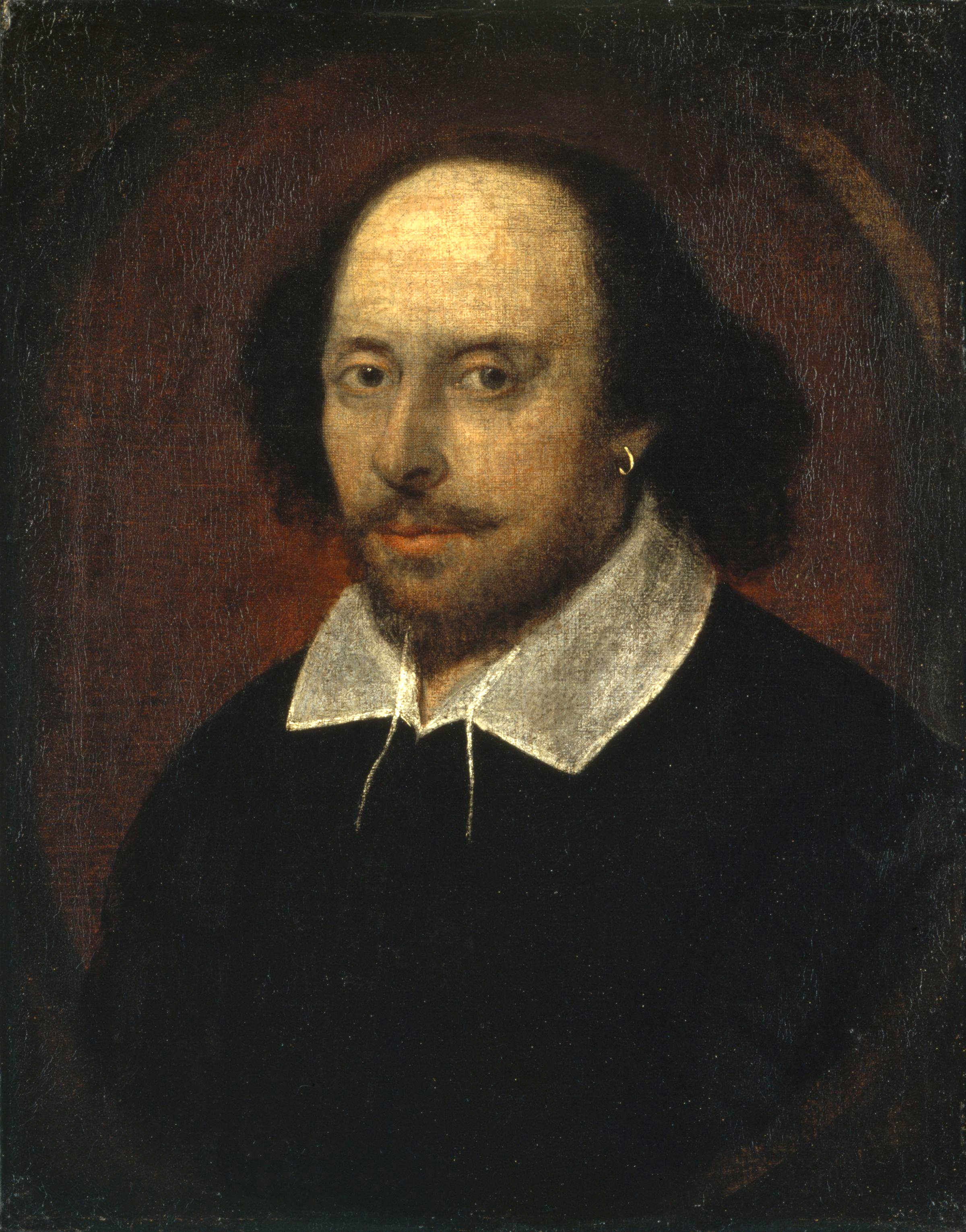 Portrait de William Shakespeare, gravure de Martin Droeshout (1623)
